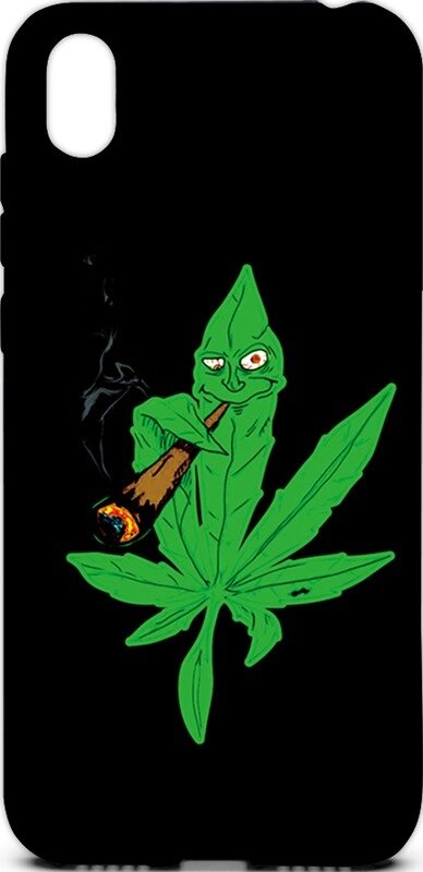 Чехол-накладка TOTO Cartoon Soft Silicone TPU Case Huawei Y5 2019 Cannabis Black від компанії Shock km ua - фото 1