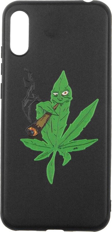 Чехол-накладка TOTO Cartoon Soft Silicone TPU Case Huawei Y6 Pro 2019 Cannabis Black від компанії Shock km ua - фото 1