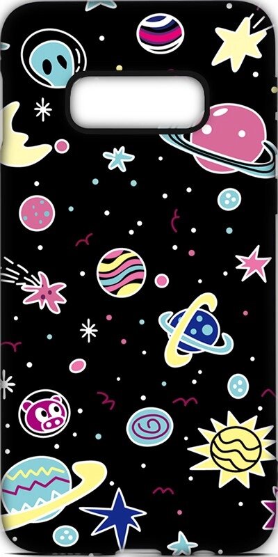 Чехол-накладка TOTO Cartoon Soft Silicone TPU Case Samsung Galaxy S10e Space Planets Black від компанії Shock km ua - фото 1