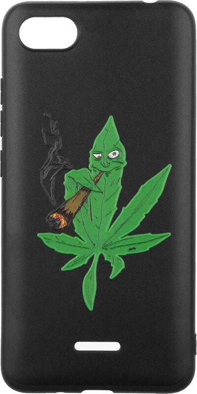 Чехол-накладка TOTO Cartoon Soft Silicone TPU Case Xiaomi Redmi 6A Cannabis Black від компанії Shock km ua - фото 1
