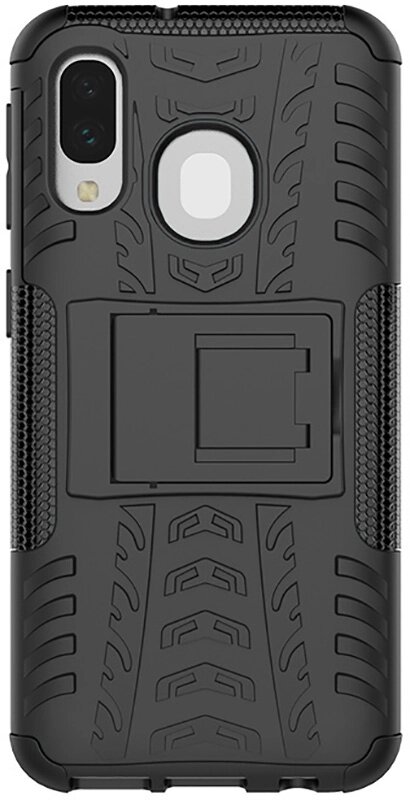 Чехол-накладка TOTO Dazzle Kickstand 2 in 1 Case Samsung Galaxy A40 Black від компанії Shock km ua - фото 1