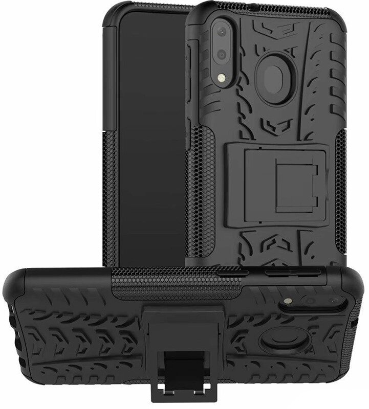 Чехол-накладка TOTO Dazzle Kickstand 2 in 1 Case Samsung Galaxy M20 Black від компанії Shock km ua - фото 1