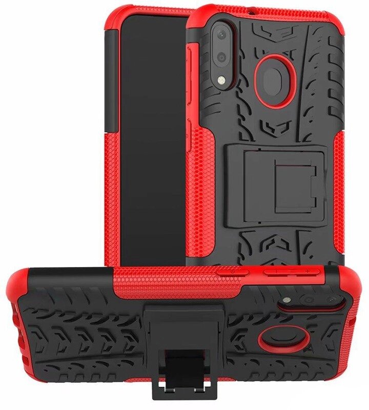 Чехол-накладка TOTO Dazzle Kickstand 2 in 1 Case Samsung Galaxy M20 Red від компанії Shock km ua - фото 1