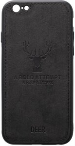 Чехол-накладка TOTO Deer Shell With Leather Effect Case Apple iPhone 6 Plus/6s Plus Black