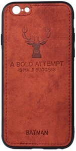 Чехол-накладка TOTO Deer Shell With Leather Effect Case Apple iPhone 6 Plus/6s Plus Brown
