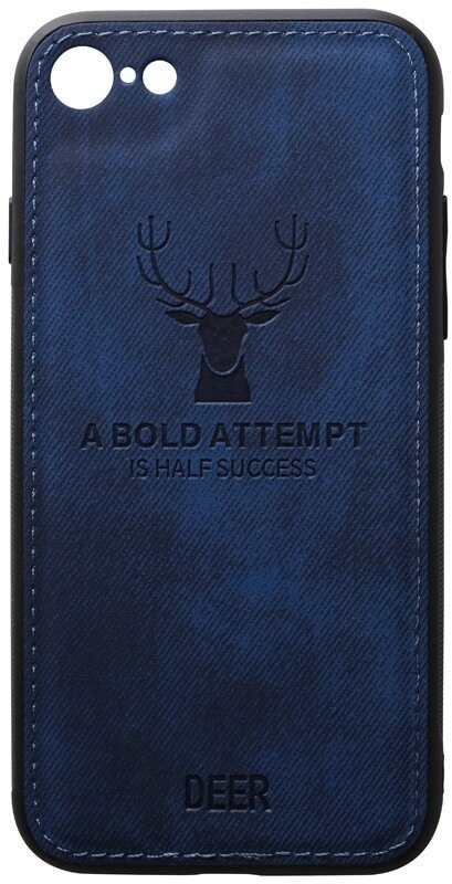 Чехол-накладка TOTO Deer Shell With Leather Effect Case Apple iPhone 7/8/SE 2020 Dark Blue від компанії Shock km ua - фото 1