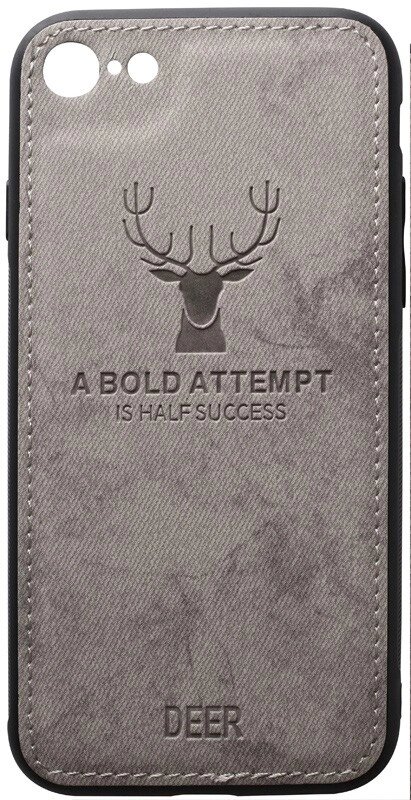 Чехол-накладка TOTO Deer Shell With Leather Effect Case Apple iPhone 7/8/SE 2020 Grey від компанії Shock km ua - фото 1