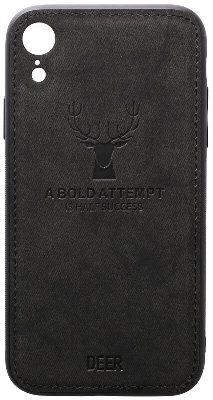 Чехол-накладка TOTO Deer Shell With Leather Effect Case Apple iPhone XR Black від компанії Shock km ua - фото 1