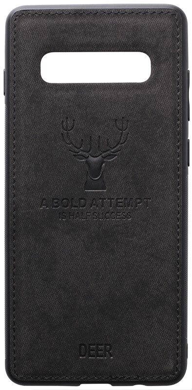 Чехол-накладка TOTO Deer Shell With Leather Effect Case Samsung Galaxy S10 Black від компанії Shock km ua - фото 1