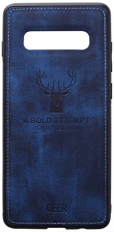 Чехол-накладка TOTO Deer Shell With Leather Effect Case Samsung Galaxy S10 Dark Blue від компанії Shock km ua - фото 1