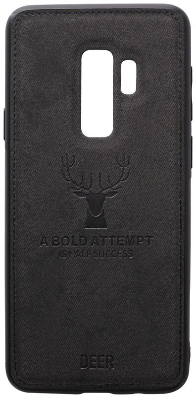 Чехол-накладка TOTO Deer Shell With Leather Effect Case Samsung Galaxy S9+ Black від компанії Shock km ua - фото 1