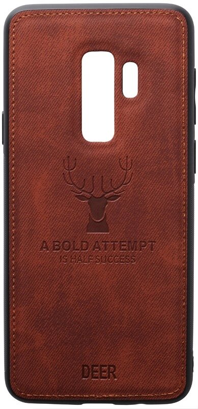 Чехол-накладка TOTO Deer Shell With Leather Effect Case Samsung Galaxy S9+ Brown від компанії Shock km ua - фото 1