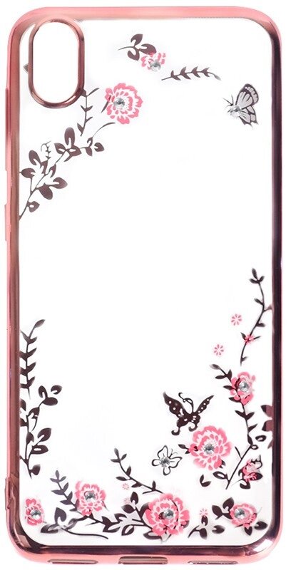 Чехол-накладка TOTO Electroplate Print TPU Case Xiaomi Redmi 7A Pink Flowers від компанії Shock km ua - фото 1