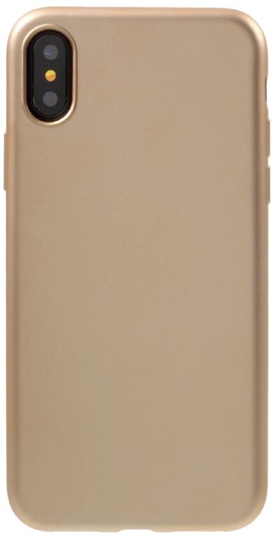 Чехол-накладка TOTO Full covered rubberized PC case iPhone X Gold від компанії Shock km ua - фото 1
