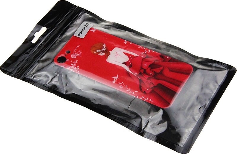 Чехол-накладка TOTO Glass Fashionable Case Apple iPhone 7/8/SE 2020 Red Dress Girl від компанії Shock km ua - фото 1