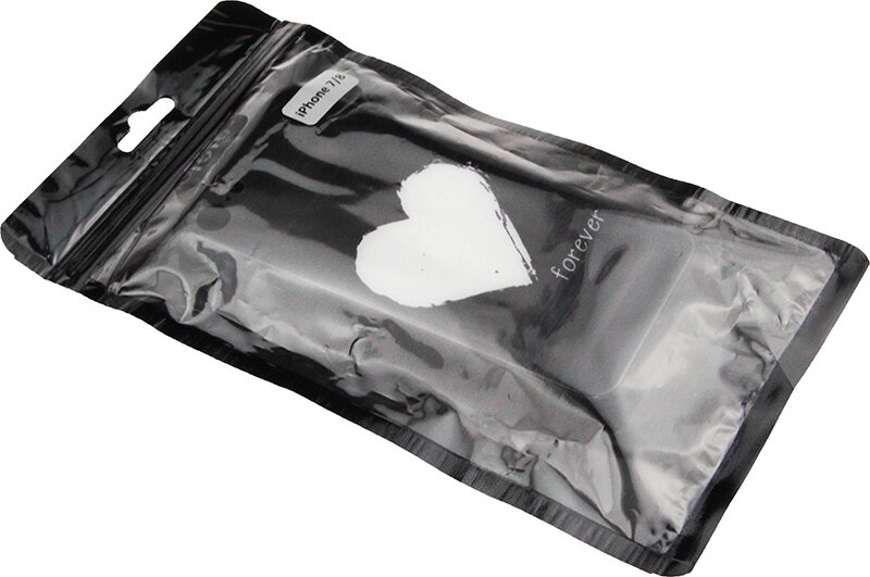 Чехол-накладка TOTO Glass Fashionable Case Apple iPhone 7/8/SE 2020 White Heart on Black від компанії Shock km ua - фото 1