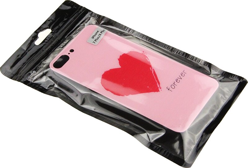 Чехол-накладка TOTO Glass Fashionable Case Apple iPhone 7 Plus/8 Plus Red Heart on Pink від компанії Shock km ua - фото 1