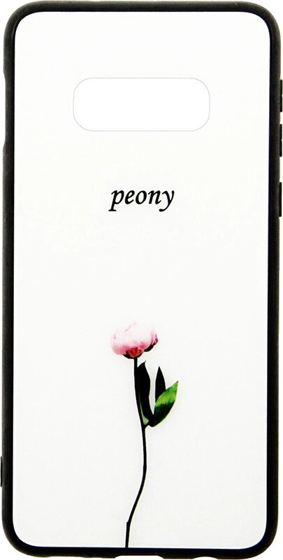 Чехол-накладка TOTO Glass Fashionable Case Samsung Galaxy S10e Peon on White від компанії Shock km ua - фото 1