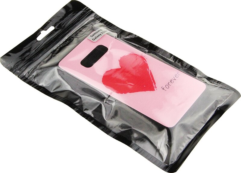 Чехол-накладка TOTO Glass Fashionable Case Samsung Galaxy S10e Red Heart on Pink від компанії Shock km ua - фото 1
