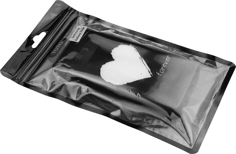 Чехол-накладка TOTO Glass Fashionable Case Samsung Galaxy S10e White Heart on Black від компанії Shock km ua - фото 1