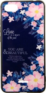 Чехол-накладка TOTO Glass Fashionable Case Xiaomi Redmi 6A Flower on Blue