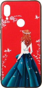 Чехол-накладка TOTO Glass Fashionable Case Xiaomi Redmi Note 7 Green Dress Girl