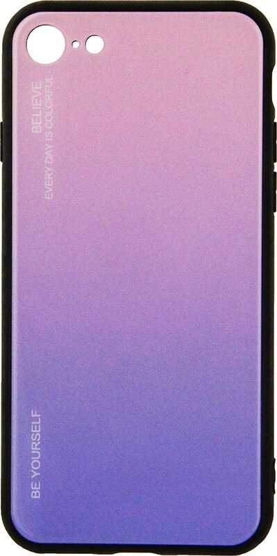 Чехол-накладка TOTO Gradient Glass Case Apple iPhone 7/8/SE 2020 Pink від компанії Shock km ua - фото 1