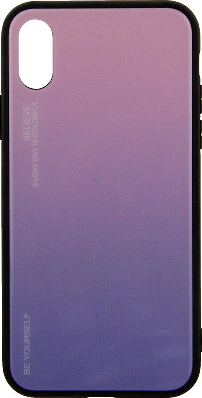 Чехол-накладка TOTO Gradient Glass Case Apple iPhone X Pink від компанії Shock km ua - фото 1