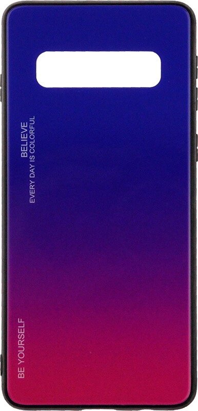 Чехол-накладка TOTO Gradient Glass Case Samsung Galaxy S10 Lilac від компанії Shock km ua - фото 1