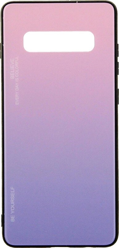 Чехол-накладка TOTO Gradient Glass Case Samsung Galaxy S10+ Pink від компанії Shock km ua - фото 1