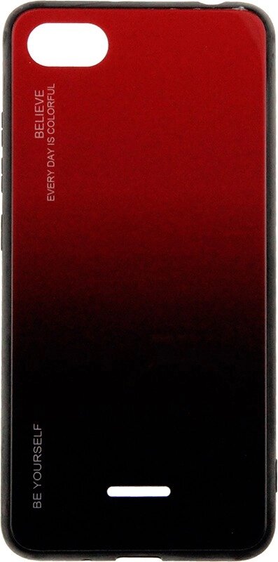Чехол-накладка TOTO Gradient Glass Case Xiaomi Redmi 6A Red від компанії Shock km ua - фото 1