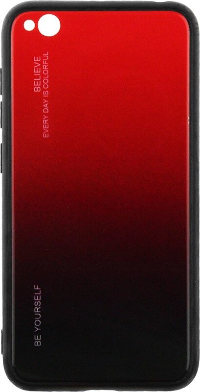 Чехол-накладка TOTO Gradient Glass Case Xiaomi Redmi Go Red від компанії Shock km ua - фото 1