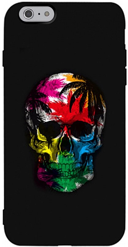 Чехол-накладка TOTO Matt TPU 2mm Print Case Apple iPhone 6/6s #29 Skull Black від компанії Shock km ua - фото 1