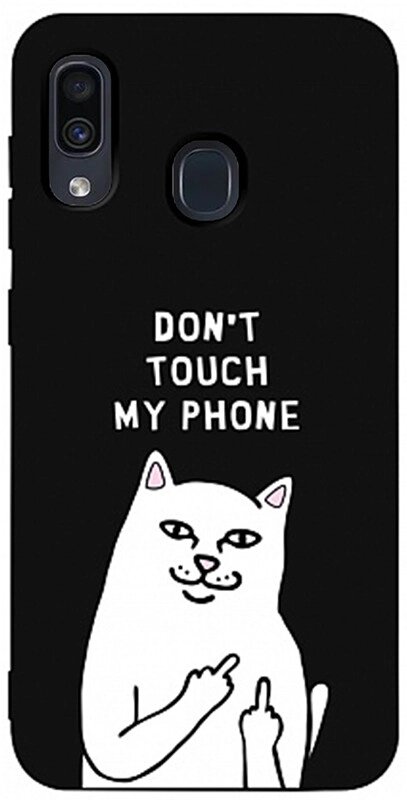 Чехол-накладка TOTO Matt TPU 2mm Print Case Samsung Galaxy A20/A30 #58 Cat Dontouch Black від компанії Shock km ua - фото 1