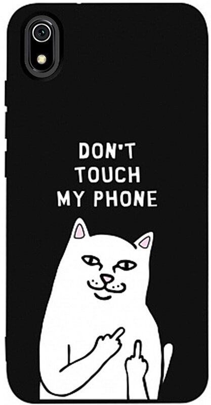 Чехол-накладка TOTO Matt TPU 2mm Print Case Xiaomi Redmi 7A #58 Cat Dontouch Black від компанії Shock km ua - фото 1