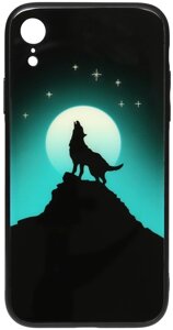 Чехол-накладка TOTO Night Light Print Glass Case Apple iPhone XR Howling Wolf
