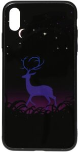 Чехол-накладка TOTO Night Light Print Glass Case Apple iPhone X/XS Deer