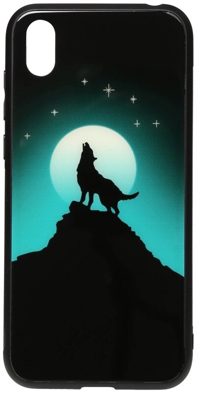 Чехол-накладка TOTO Night Light Print Glass Case Huawei Y5 2019 Howling Wolf від компанії Shock km ua - фото 1