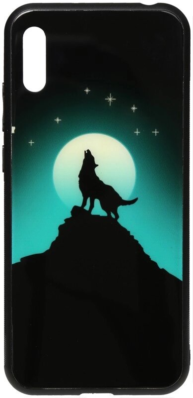Чехол-накладка TOTO Night Light Print Glass Case Huawei Y6 2019 Howling Wolf від компанії Shock km ua - фото 1
