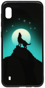 Чехол-накладка TOTO Night Light Print Glass Case Samsung Galaxy A10 Howling Wolf