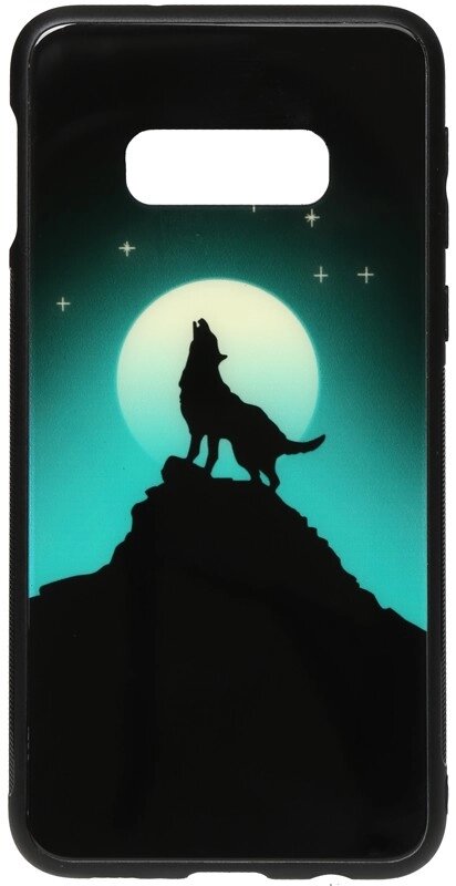 Чехол-накладка TOTO Night Light Print Glass Case Samsung Galaxy S10e Howling Wolf від компанії Shock km ua - фото 1