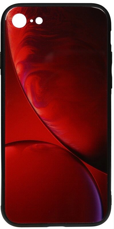 Чехол-накладка TOTO Print Glass Space Case Apple iPhone 7/8/SE 2020 Rubin Red від компанії Shock km ua - фото 1