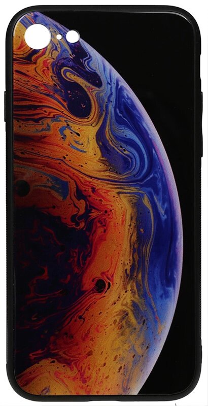 Чехол-накладка TOTO Print Glass Space Case Apple iPhone 7/8/SE 2020 Violet від компанії Shock km ua - фото 1