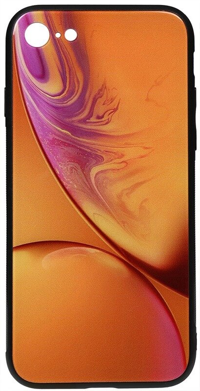 Чехол-накладка TOTO Print Glass Space Case Apple iPhone 7/8/SE 2020 Yellow від компанії Shock km ua - фото 1