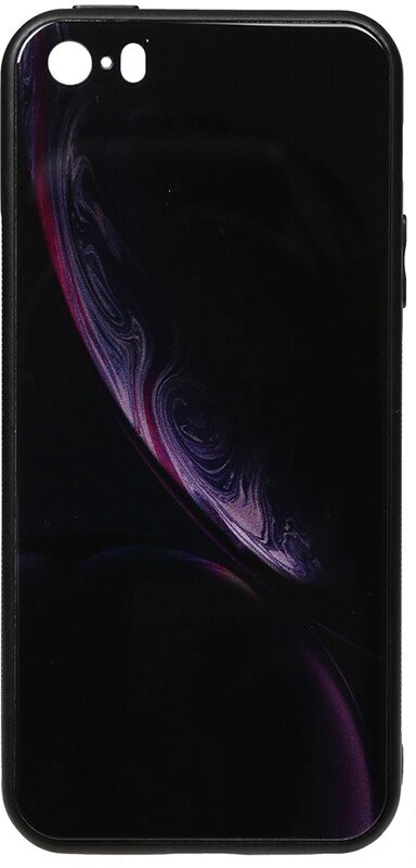Чехол-накладка TOTO Print Glass Space Case Apple iPhone SE/5s/5 Black від компанії Shock km ua - фото 1