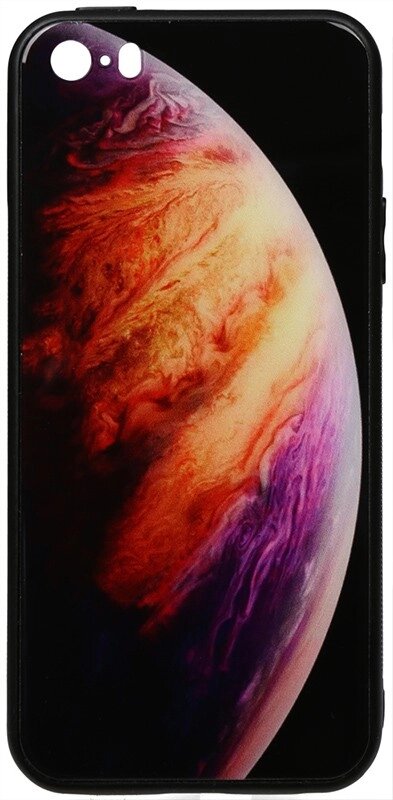 Чехол-накладка TOTO Print Glass Space Case Apple iPhone SE/5s/5 Lilac від компанії Shock km ua - фото 1