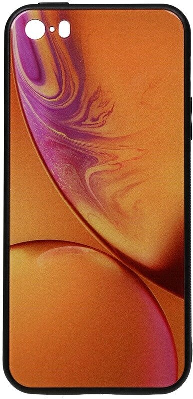 Чехол-накладка TOTO Print Glass Space Case Apple iPhone SE/5s/5 Yellow від компанії Shock km ua - фото 1