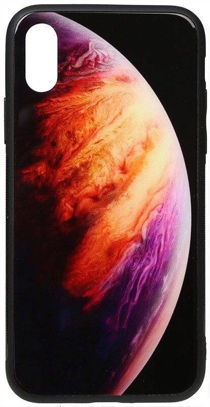 Чехол-накладка TOTO Print Glass Space Case Apple iPhone X/XS Lilac від компанії Shock km ua - фото 1