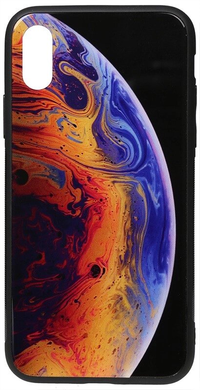 Чехол-накладка TOTO Print Glass Space Case Apple iPhone XS Max Violet від компанії Shock km ua - фото 1