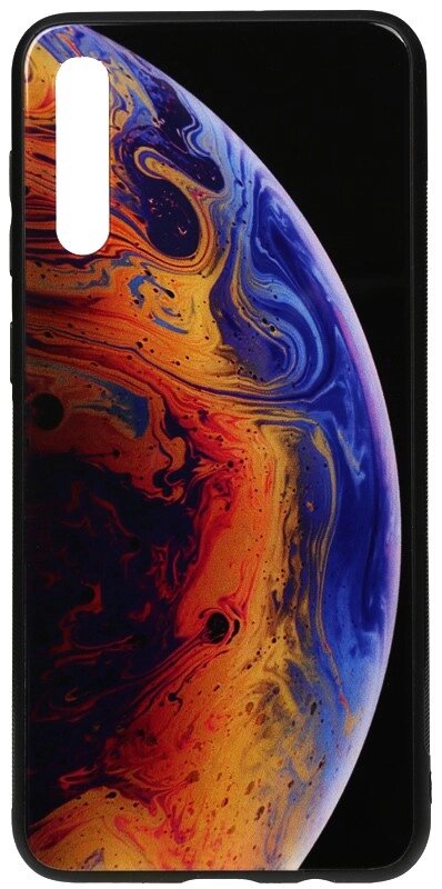 Чехол-накладка TOTO Print Glass Space Case Samsung Galaxy A70 Violet від компанії Shock km ua - фото 1